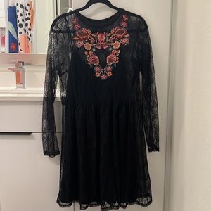 Black Topshop knee length dress